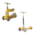 Самокат трансформер. Дитячий біговел трансформер 2 в 1 A1 Жовтий MS-K7051-3 фото