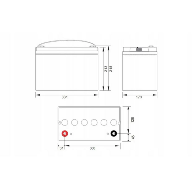 Акумулятор гелевий Opti AGM 100 Ah 12V Volt Polska Opti-100A фото