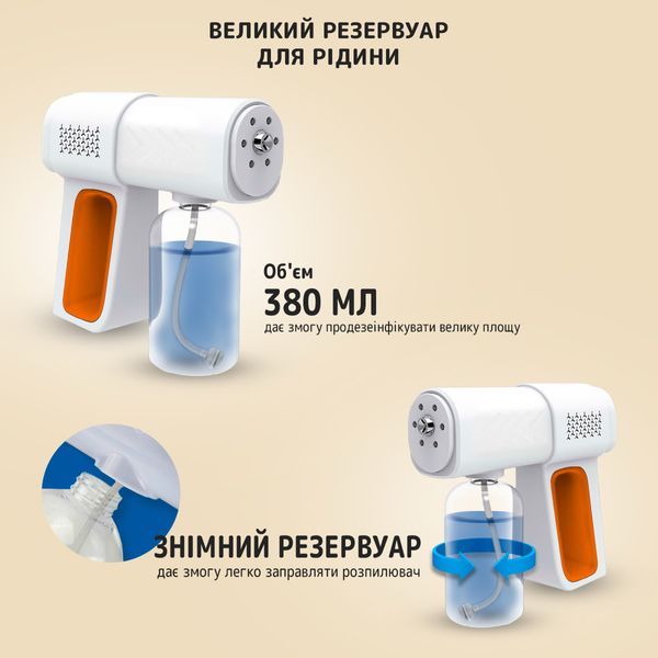 Ручний розпилювач для дезінфектора Nano Spray Machine K6 автономний Білий К6-380_26 фото