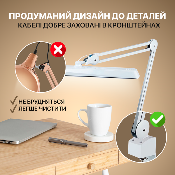 Настільна світлодіодна (LED) лампа SBTR Lamp 9505 234 24W з регулюванням колірної температури та яскравості Білий 9505 LED_24 фото