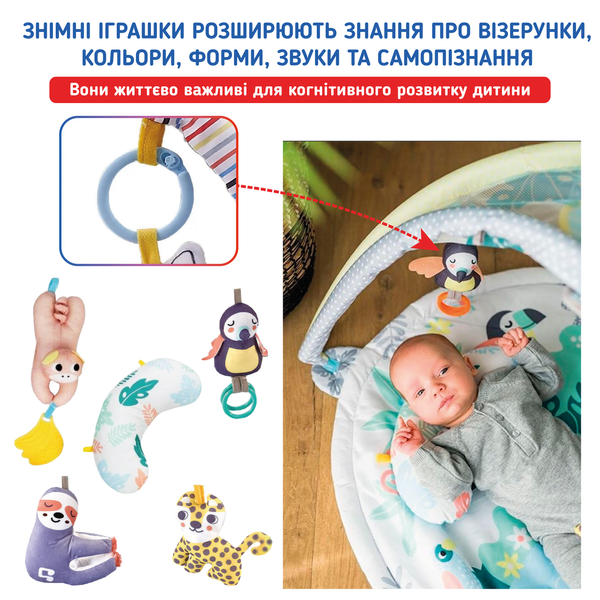 Розвиваючий килимок для дітей (немовлят) з дугами A1 (BabyMat-2M) BabyMat-2M фото
