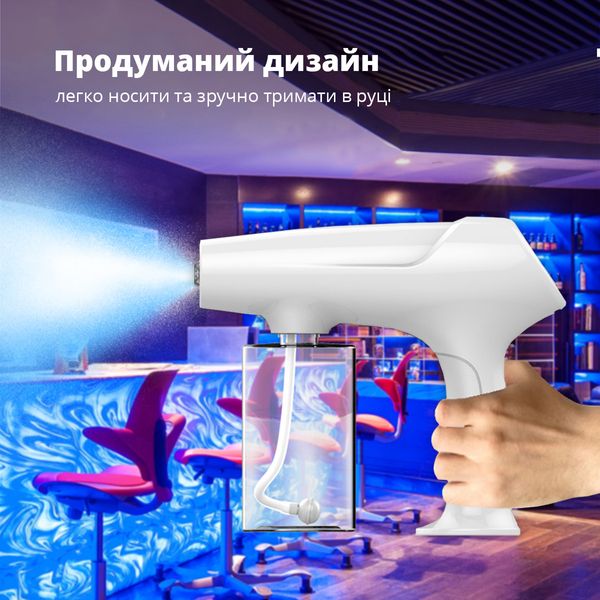 Портативний розпилювач для дезінфекції приміщень Nano Spray Machine F8 ручний Білий F8-340_160 фото