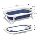 Дитяча ванночка для купання (складна з термометром) A1 EB-211 Біло-синя EB-211-1 фото 7