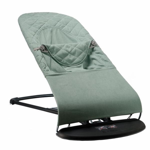 Детский шезлонг-качалка BABY Balance Soft от SBT Group бирюзовый в клетку/хлопок (BBS-03-00) BBS-03-00 фото