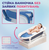 Анатомічна ванна для купання дітей (складна з термометром та подушкою) A1 EB-211P, біло-синя EB-211P-1 фото