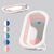 Анатомічна дитяча ванна для купання (складна з термометром) A1 EB-211 Рожевий EB-211-3_148 фото