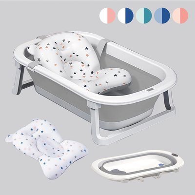 Детская ванночка для малышей складная с термометром и подушкой A1 EB-211P Серый EB-211P-2_151 фото