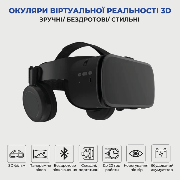 Очки виртуальной реальности BOBO 3D VR Z6 для ПК и смартфонов Black Z6Black фото