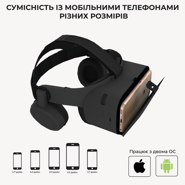 Очки виртуальной реальности BOBO 3D VR Z6 для ПК и смартфонов Black Z6Black фото