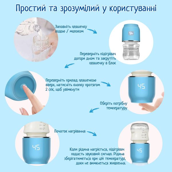 Беспроводной подогреватель для бутылочек с аккумулятором Baby-1 Baby1-White фото