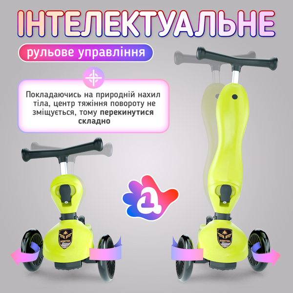 Самокат трансформер. Дитячий біговел трансформер 3 в 1 A1 Scooter Рожевий ZC-2201Pink фото