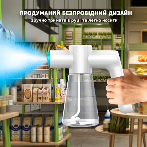 Ручний портативний розпилювач для дезінфектора Nano Spray Machine F9 білий. Для швидкої дезінфекції приміщень F9W-730 фото