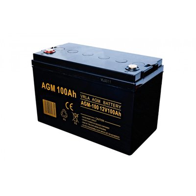 Аккумулятор AGM Volt 12V 100A (1200 Вт/год) для питания систем аварийного электроснабжения Черный AGM100_29 фото